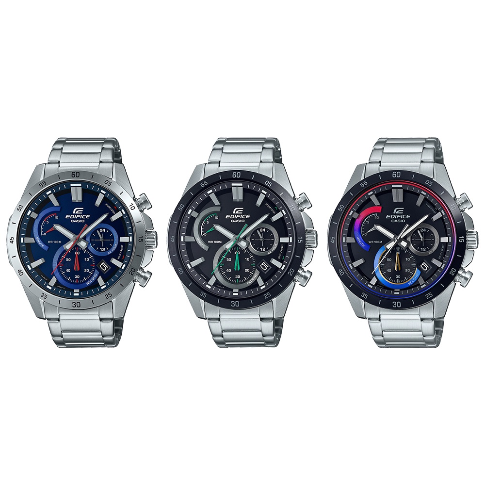Casio Edifice นาฬิกาข้อมือผู้ชาย สายสเตนเลส รุ่น EFR-573D,EFR-573DB,EFR-573HG (EFR-573D-2A,EFR-573DB-1A,EFR-573HG-1A)