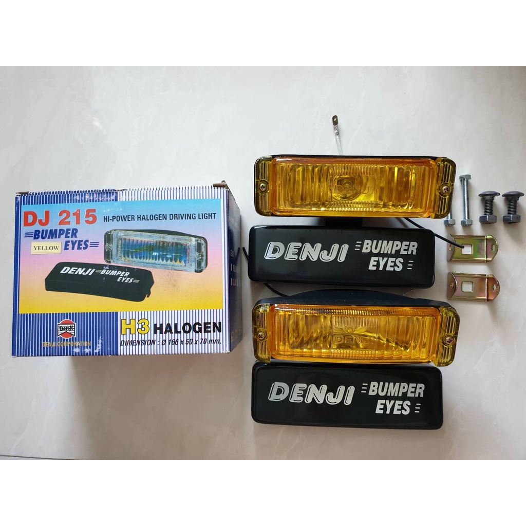ไฟสปอร์ตไลท์ 24V สีเหลือง DJ215 ความยาว 16.6 ซ.ม กว้าง 5 ซ.ม ไต้หวัน ราคาเป็นคู่ คู่ละ 560 บาท