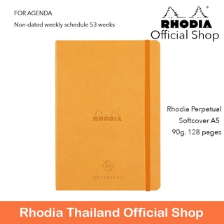 Rhodiarama : Perpetual Softcover - A5 Orange (1950)สมุดจดบันทึก Agenda กางได้ 180 องศา นำเข้าโดย Rhodia Thailand