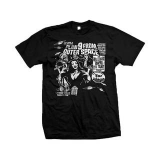 เสื้อยืด พิมพ์ลายหนังสยองขวัญ Plan 9 Nine From Outer Space Ed Wood Vamira สําหรับผู้ชาย และผู้หญิงS-5XL