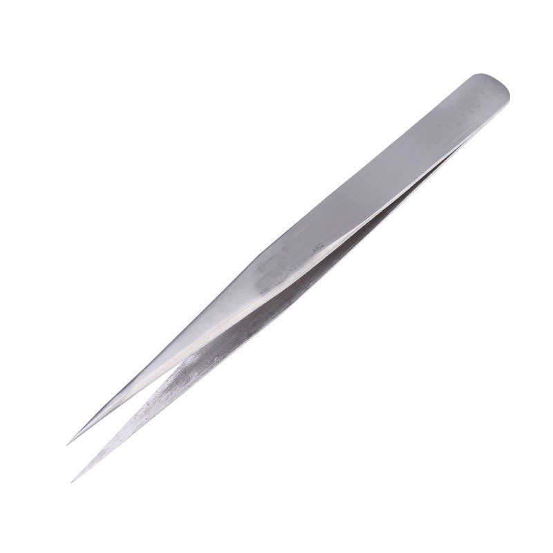 Tweezer Stainless TS-11/TS-12 คีมหนีบชิ้นงาน แหนบจับชิ้นงาน แบบปากแหลมตรง วัสดุสแตนเลส เหมาะสำหรับ หนีบชิ้นงานขนาดเล็กๆ