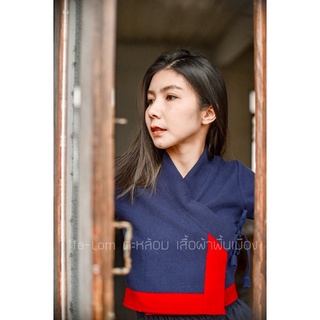 เสื้อป้ายเจ้านางแขนยาว#เสื้อผ้าฝ้าย