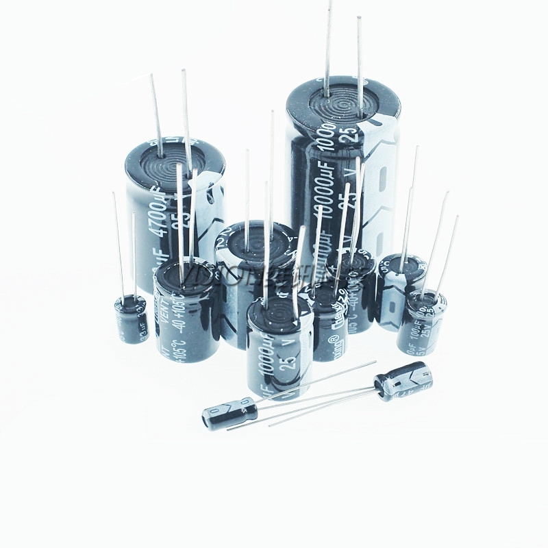 ตัวเก็บประจุไฟฟ้า 25V 35V 10UF 22UF 33UF 47UF 100UF 220UF 470UF 1000UF 2200UF 4700UF 6800UF 3300UF 47000UF [2-50 ชิ้น]