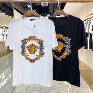 7307 เสื้อยืดคอก ลมแขนสั้นเทรนด์ใหม่สําหรับผู้ชาย S - 3 XlS-5XL