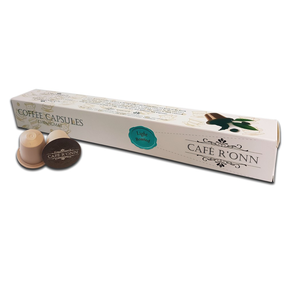 แคปซูลกาแฟ CAFE R'ONN อาราบิก้า100% คั่วอ่อน 10/กล่อง สามารถใช้ร่วมกับเครื่อง Nespresso * ได้