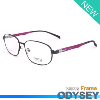 Odysey แว่นตา รุ่น 8181 C-8 สีม่วง กรอบเต็ม ขาสปริง วัสดุ สแตนเลส สตีล (สำหรับตัดเลนส์) Eyeglasses