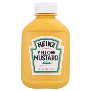 🔥D - day!! ไฮนซ์ เยลโล่มัสตาร์ดซอส 255กรัม Heinz Yellow Mustard 255g
