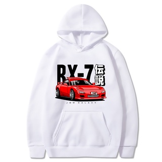 เสื้อกันหนาวมีฮู้ด พิมพ์ลายการ์ตูนอนิเมะ Initial D JDM RX7 FD Harajuku Streetwear 3S สไตล์ญี่ปุ่น ฮิปฮอป สําหรับผู้ชาย และผู้หญิง