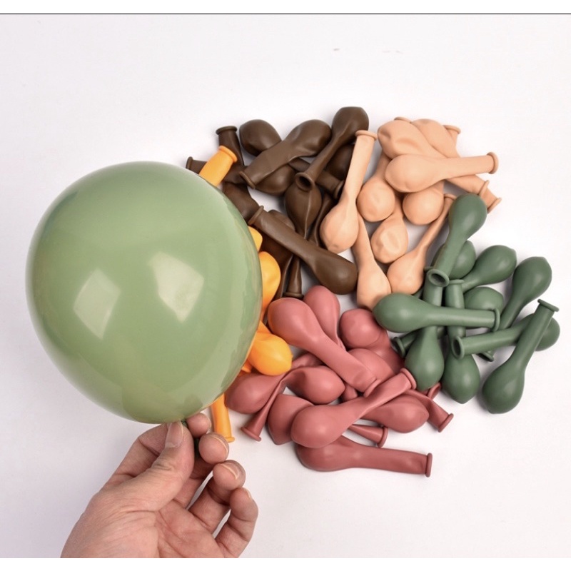 ลูกโป่ง สี Retro อย่างหนา 10 นิ้ว อย่างหนา แพ็ค 10 ลูก - รูปที่ 7