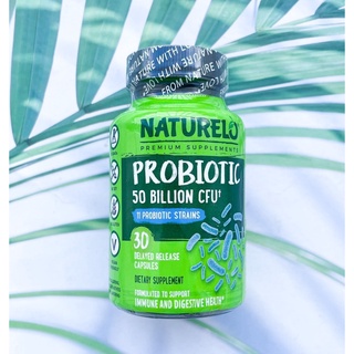 โปรไบโอติก 5 หมื่นล้านตัว Probiotic 50 Billion CFU 30 Delayed Release Capsules (NATURELO®)