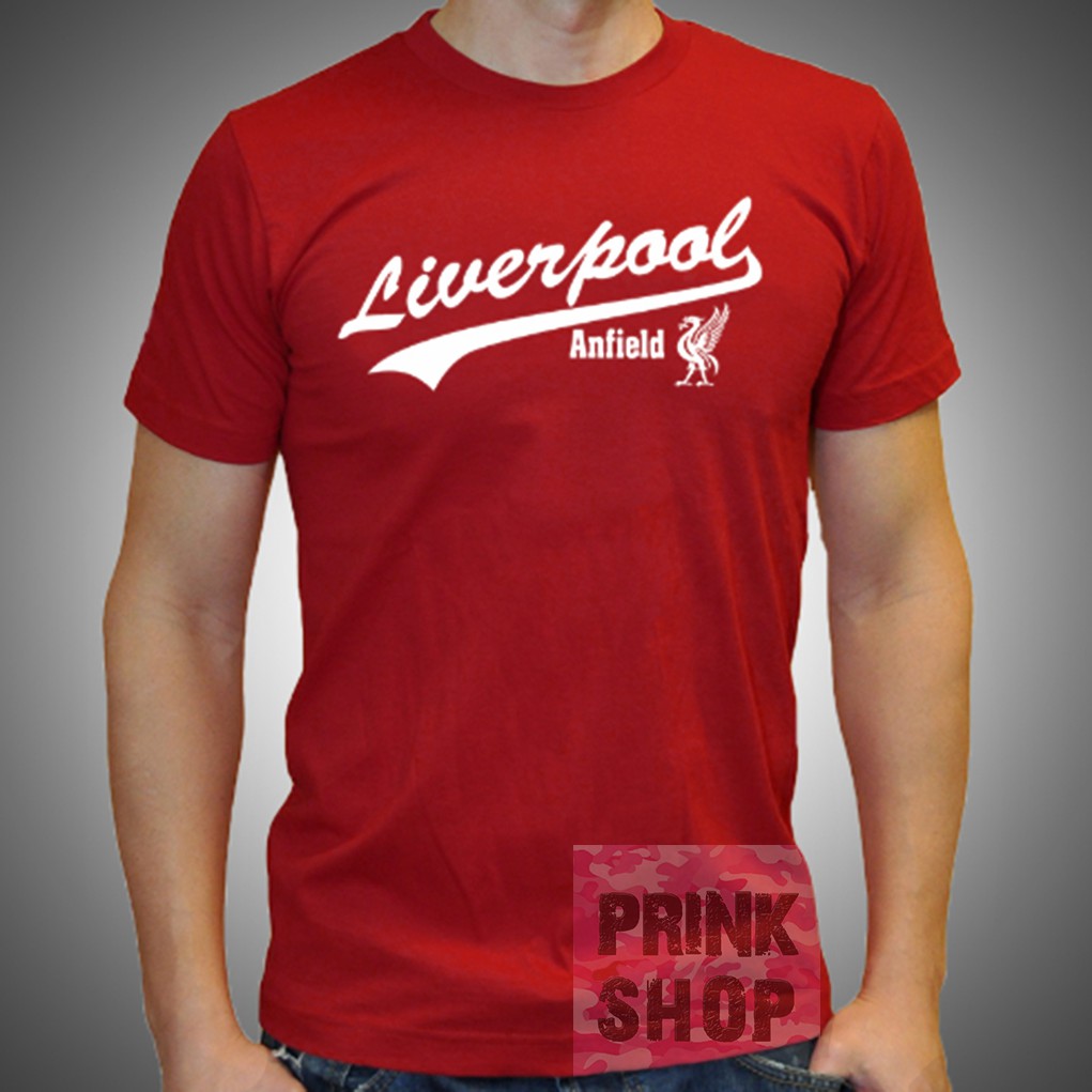 Liverpool เสื้อ ลิเวอร์พูล แอนฟีลด์แชมป์พรีเมียร์ลีก สกรีนแบบ โพลีเฟล็ก PU ส่งด่วนทั่วไทย