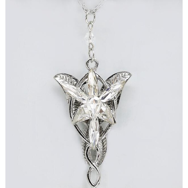 แฟชั่นเกาหลี Lord of The แหวน Elf Princess Evening Star สร้อยคอคริสตัล Cross คริสตัล Chocker จี้สําหรับผู้หญิงเครื่องประดับ Party