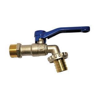 Water faucet BL WITH HOSE TAP PP 3/4" Water valve Water supply system ก๊อกน้ำสนาม ก๊อกสนาม PP น้ำเงิน 3/4 นิ้ว วาล์วน้ำ