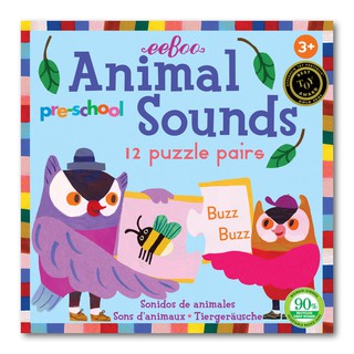 ืeeBoo Preschool Animal Sounds Puzzle Pairs จิ๊กซอว์จับคู่เสียงร้องของสัตว์