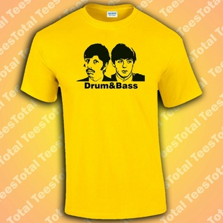 [S-5XL] เสื้อยืด ผ้าฝ้าย พิมพ์ลายกลอง และเบส The Beatles Paul Mccartney Ringo Starr ราคาถูก