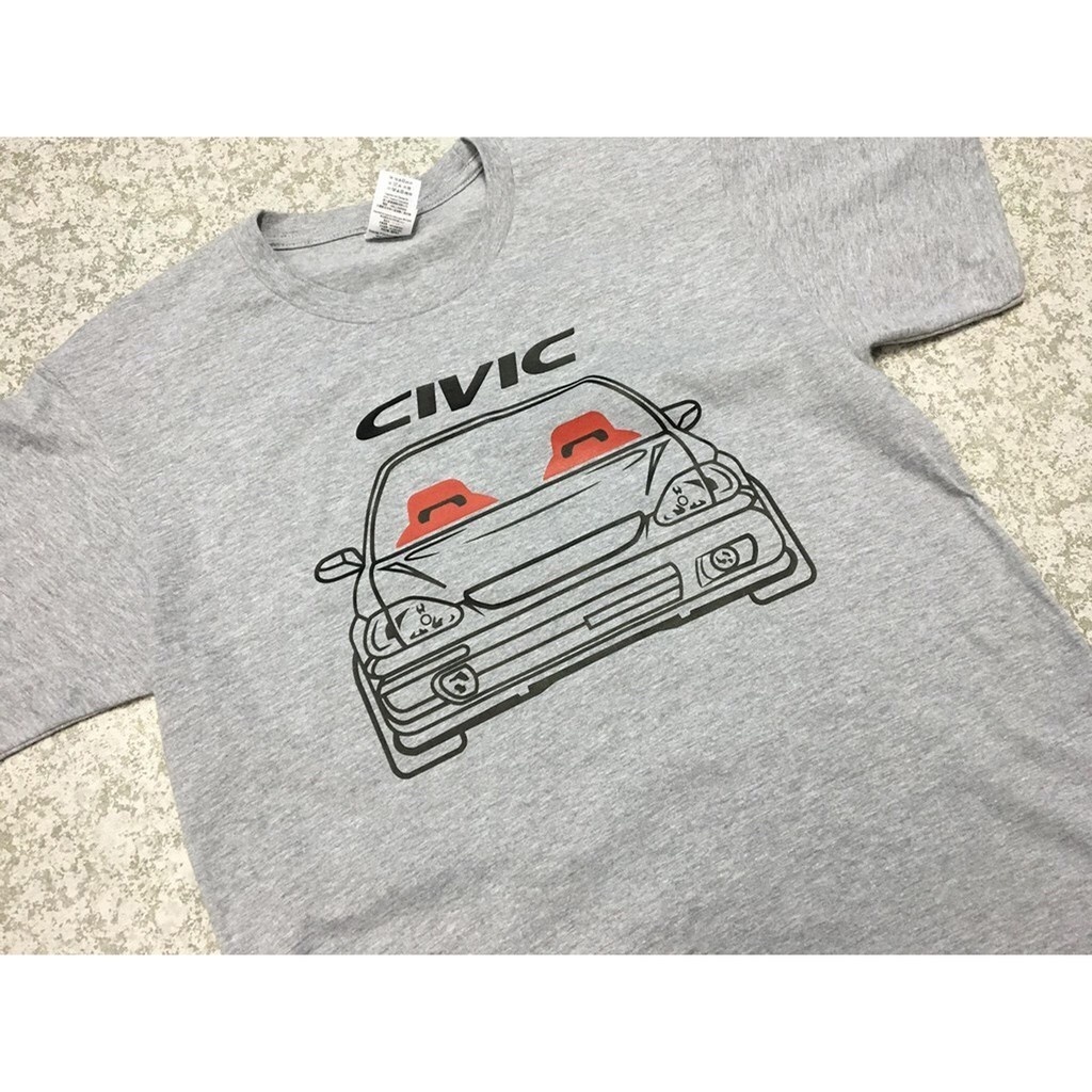 Honda Civic EK EK9 EK4 EK4D TYPE R Limited *D1 (เสื้อยืดสีเทา)