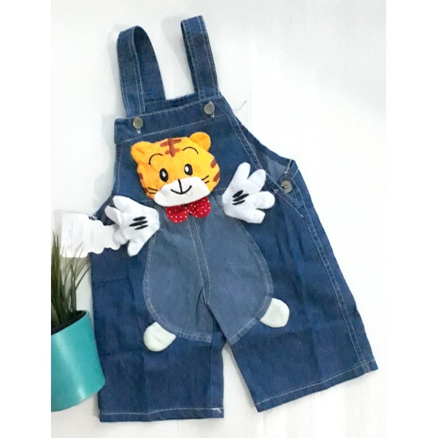 Baby Denim Overalls - E175 - นําเข้า - ชุดเอี๊ยมยีนส์เสือ - MH