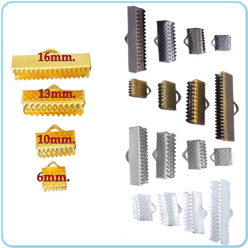 TD135 ตัวเก็บปลายสร้อยสแตนเลส 10 ชิ้น/เซ็ต