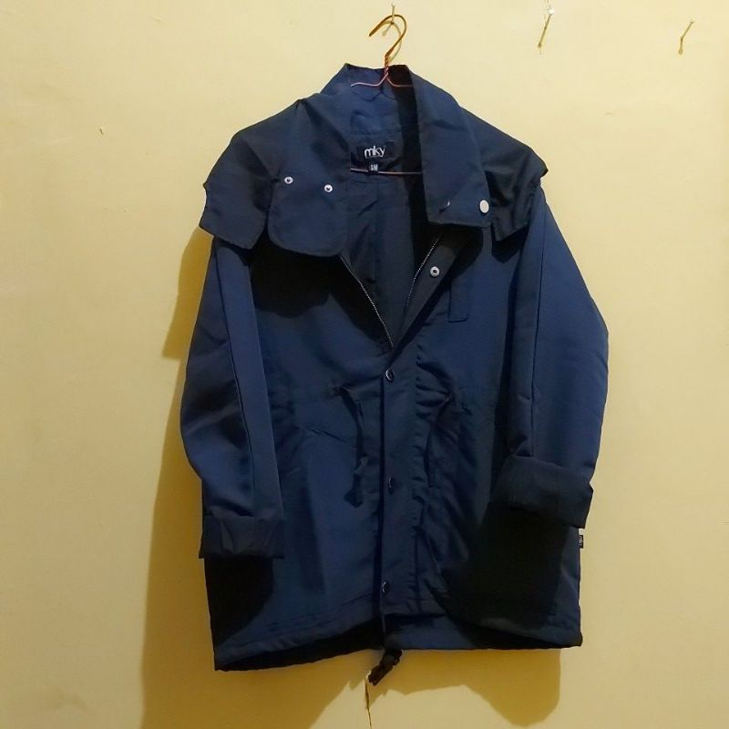 Mky Clothing Navy Women& 39;s Parka Jacket / Preloved Women& 39;s Jacket