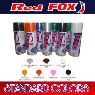 สีสเปรย์ "เรดฟ๊อกซ์" "Red Fox" ขนาด 400 CC. 	STANDARD COLORS