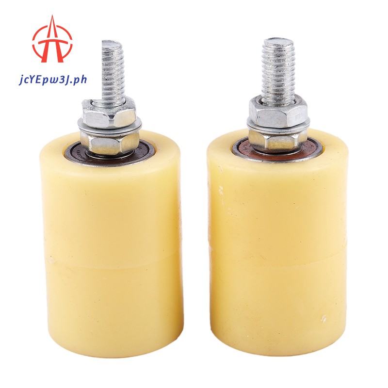 2PCS 50X70Mm PP เหล็กแบนแบริ่ง Guiding ล้อ 6201 M12 สกรูสําหรับประตูไฟฟ้าเลื่อนประตู