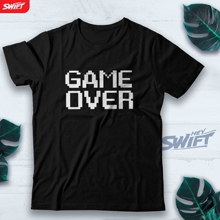 [COD]เสื้อยืด พิมพ์ลาย GAME OVER PIXEL 8-BIT DISTROS-5XL