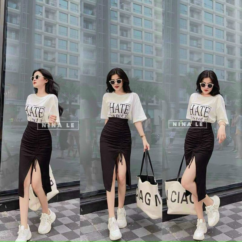 南女装厂 商品尺件套装 气绳开裙半OVER T VIETNAM FASHION 2IN1 SET WEAR