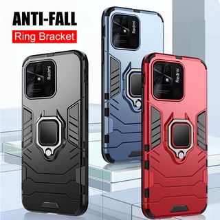 Car Magnetic Holder Armor Cover For Xiaomi Redmi 10C Case Redmi10C Radmi Readmi Rdmi 10 C C10 Hard PC Protect Ring Stand Fundas