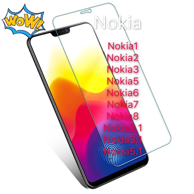 ฟิล์มกระจก ใส Nokia N1 N2 N3N5Nokia6 Nokia7 Nokia8 Nokia2.1 Nokia3.1 Nokia5.1