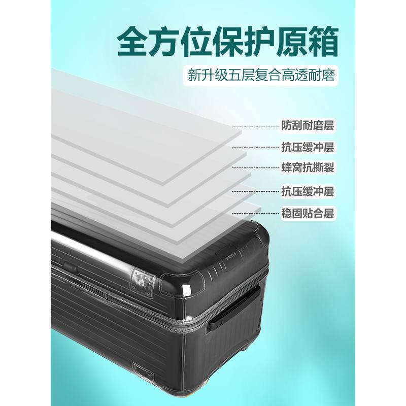 ผ้าคลุมกระเป๋าเดินทาง แบบหนา สีโปร่งใส สําหรับ Essential Trunk Plus 31 33 นิ้ว rimowa