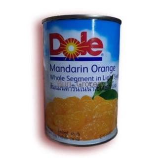 ส้มแมนดารินในน้ำเชื่อม โดล Dole Mandarin Orange Whole Segment in Light Syrup ขนาด 425 กรัม