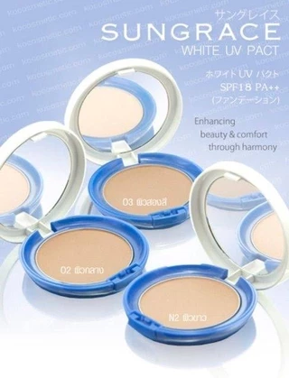 [Live ลด50%] Covermark Sungrace White UV Pact N SPF18 /PA++ : คัพเวอร์มาร์ค แป้ง ยูวี x 1 ชิ้น alyst