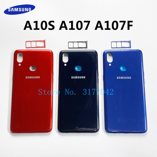 เคสพลาสติก ปิดด้านหลัง แบตเตอรี่ พร้อมถาดซิมการ์ด สําหรับ Samsung Galaxy A10S A107 A107F