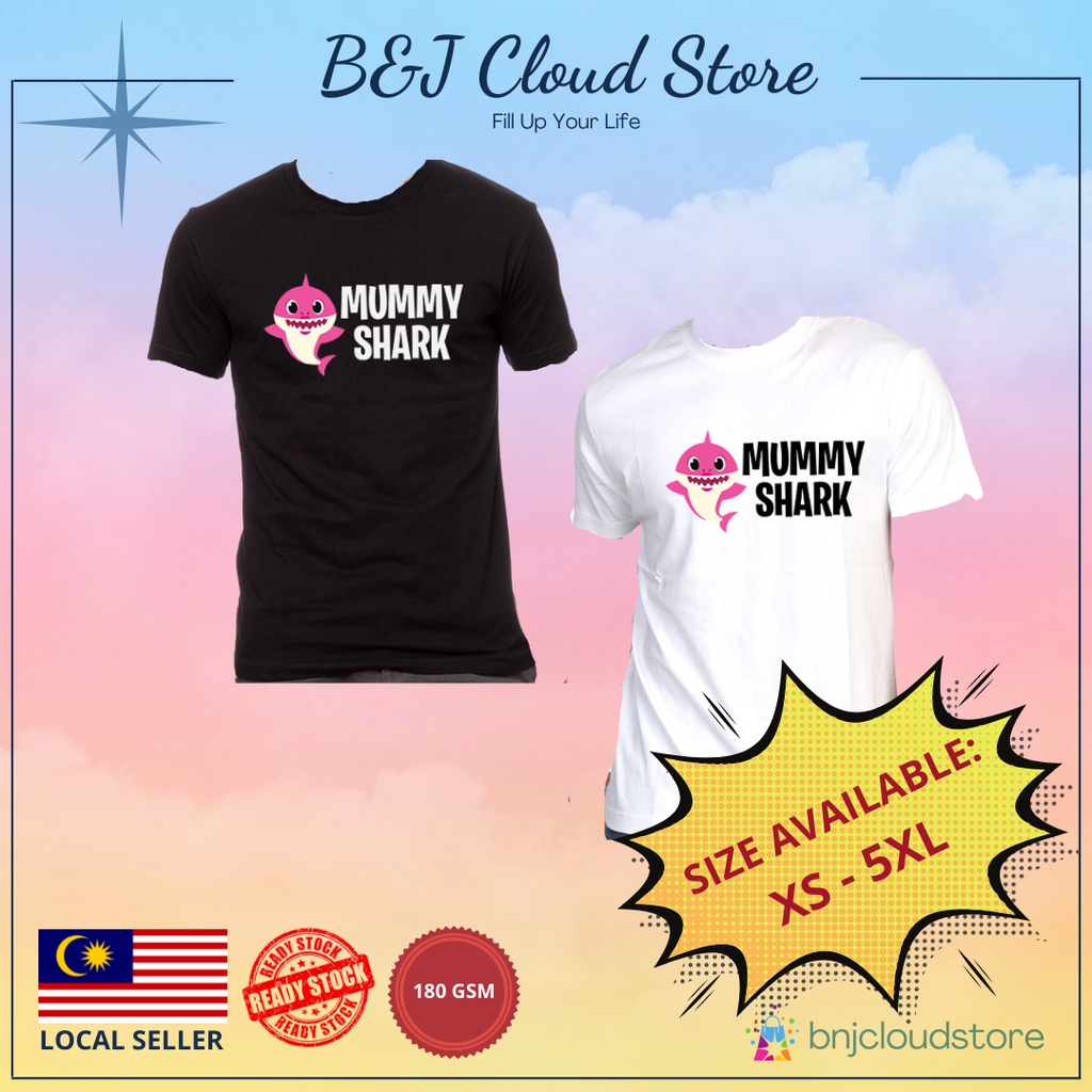 BABY SHARK Family Matching เสื้อยืด Baju - BSK 0004
