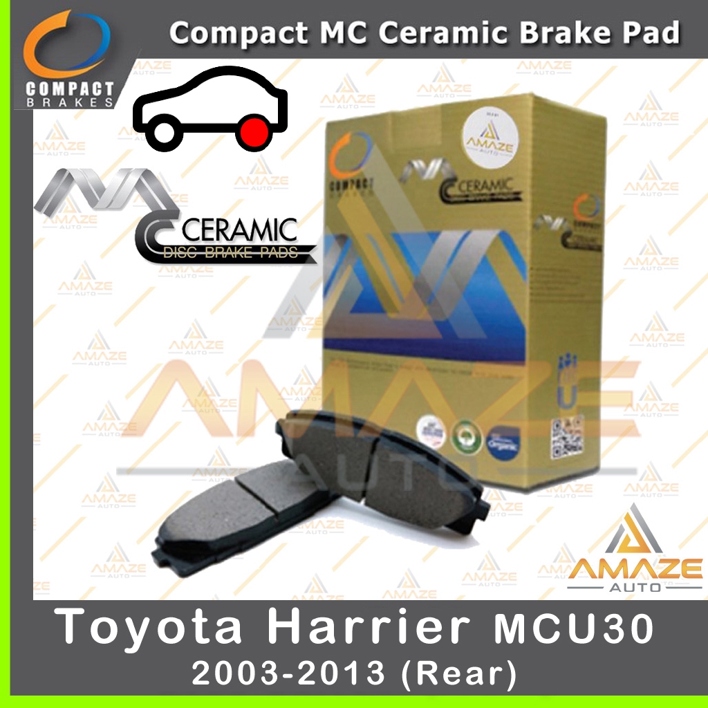 ผ้าเบรค PC Compact MC สําหรับ Toyota Harrier 2nd gen (03 - 13) (หลัง)