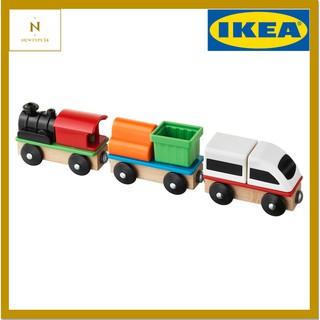 ชุดของเล่นขบวนรถไฟ 3 ชิ้น เหมาะสำหรับเด็กอายุ 3 ปีขึ้นไป LILLABO ลิลลาบู (IKEA)