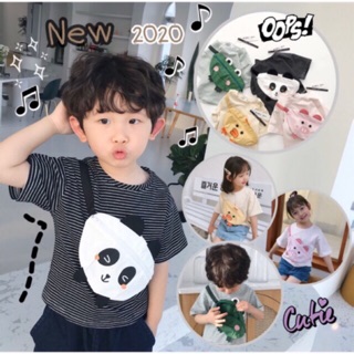 😎เสื้อยืดเด็กพร้อมส่ง มีกระเป๋าด้านหน้า cuteสุด ใส่ของได้จริงตามภาพเลยจ้า 🌈