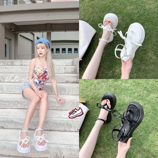 Idoli style รองเท้ารัดส้น รองเท้าแตะส้นตึกแนวเกาหลี พร้อมส่งในไทย