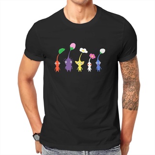 เสื้อยืดคอกลม ผ้าฝ้าย พิมพ์ลาย Pikmin Puzzle Game น่ารัก ขนาดใหญ่ สไตล์คลาสสิก สําหรับผู้ชาย