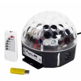 ไฟเวที ไฟดิสโก้ MP3 LED Magic Ball Light ไฟหมุนเปลี่ยนสี