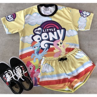 เซทเสื้อยืด &amp; กางเกงขาสั้นลายPony