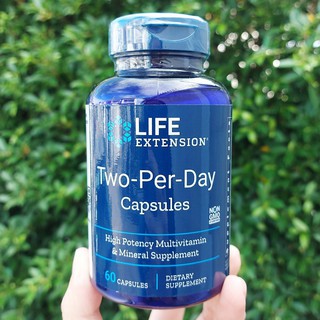 40% OFF ราคา Sale!!Two-Per-Day Capsules 60 Capsules (Life Extension®) วิตามินและแร่ธาตุ 27ชนิด Super-potent multivitamin