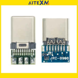 Usb 3.1 Type C เชื่อมต่อ 24 Pins Male/Female ซ็อกเก็ตอะแดปเตอร์สายไฟและสายเคเบิ้ล 24 Pins Pcb Board