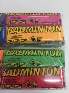 ผ้าพันด้ามไม้แบดมินตัน cotton 100% (แพ็ค 12 ชิ้น)