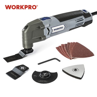 WORKPRO ชุดเครื่องมัลติทูล เลื่อย-ตัด-ขัด-เซาะไฟฟ้าอเนกประสงค์ เครื่องมือ DIY 300w Power Oscillating Tools