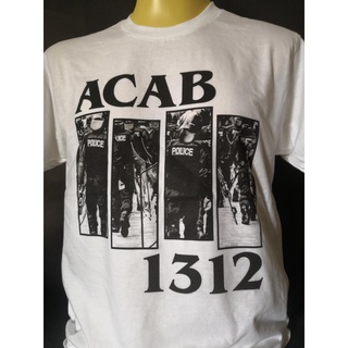 เสื้อวงนำเข้า ACAB 1312 Black Flag Parody Circle Jerks Misfits Descendents Hardcore Punk Rock Style Vintage Gildan