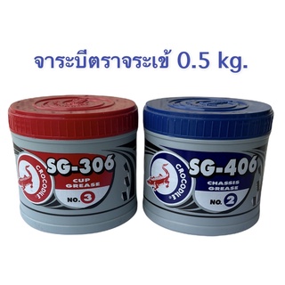 จาระบีตราจระเข้ 0.5 kg #2, #3 (สีแดง,สายไหม)