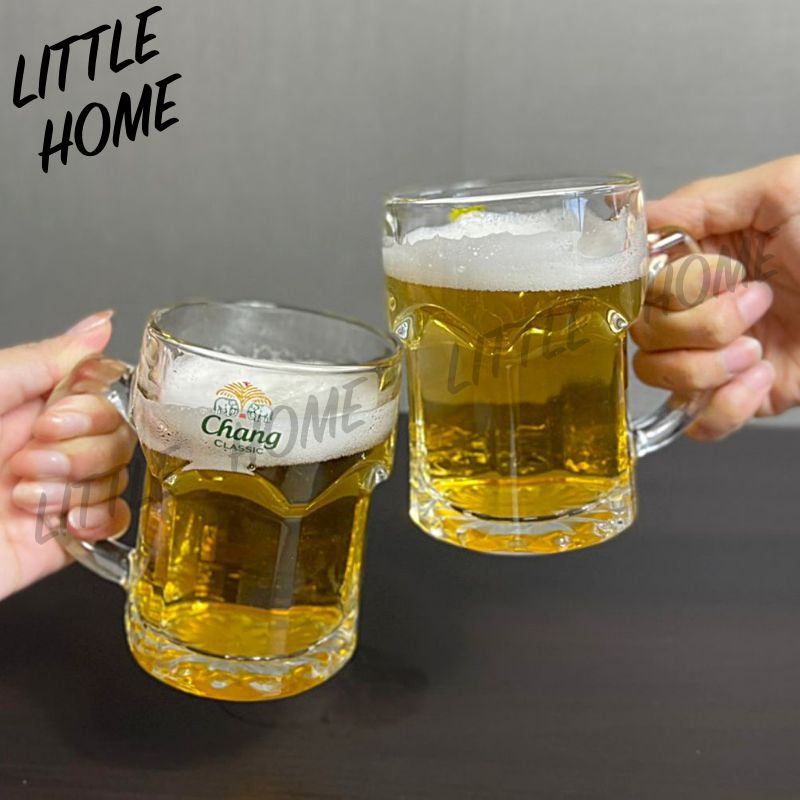 LITTLEHOME Union Glass แก้วเบียร์  แก้วน้ำ มีหูจับ มีให้เลือกหลายลาย (A2) ราคา ถูกที่สุด ดีลบีเคเค แกลเลอรีภาพที่ 5