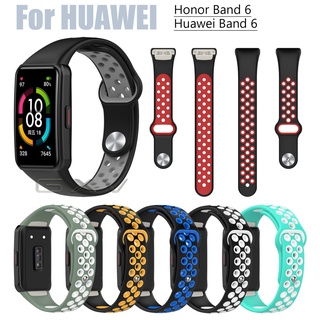 สายนาฬิกาข้อมือซิลิโคนสําหรับ Huawei Band 6 Strap