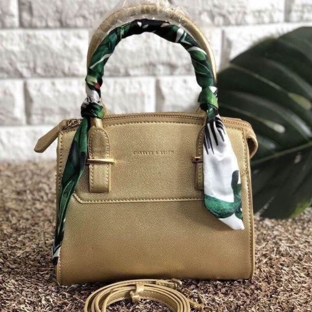 กระเป๋า CHARLES & KEITH SCARF WRAPPED HANDLE BAG 2018